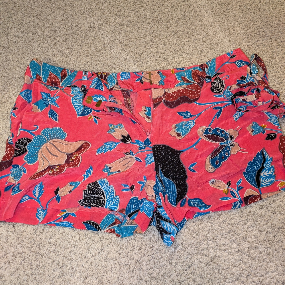 Loft Floral Pink and Blue Shorts, Size 6